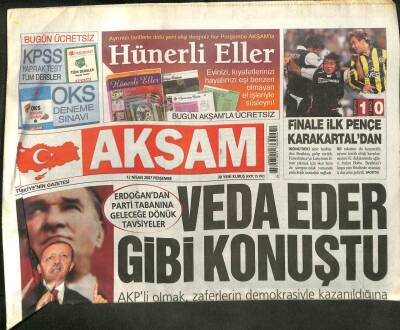 Akşam Gazetesi 12 Nisan 2007 - Bill Gates Uzayda Tatile Çıkacak - Erdoğan Veda Eder Gibi Konuştu GZ109309 - 1