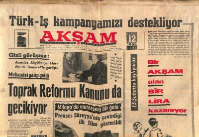 Akşam Gazetesi 12 Şubat 1965 - 150 Amerikan Uçağı Dün de Kuzey Vietnamı Bombaladı GZ87868 - 1