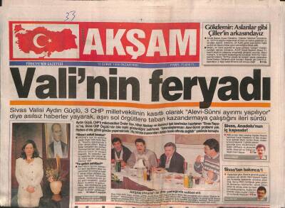 Akşam Gazetesi 12 Şubat 1996 - Filiz Akın Caz Konserinde Konuştu - Japonyada Tünel Faciası GZ106634 - 1