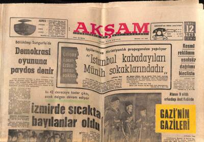 Akşam Gazetesi 12 Temmuz 1968 - İlhami Soysal Davasının En Mühim Şahidi Dinlenemedi GZ79515 - 1