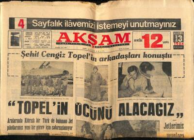 Akşam Gazetesi 13 Ağustos 1964 - Makariosun Çeteleri Yeni Bir Saldırıya Hazırlanıyor GZ115232 - 1