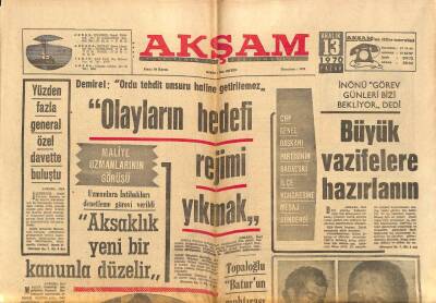 Akşam Gazetesi 13 Aralık 1970 - İngilterede Olağanüstü Hal İlan Edildi GZ92448 - 1