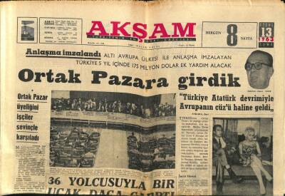 Akşam Gazetesi 13 Eylül 1963 - Türkiyede Çocuk Felci Hastanesi Kuruluyor GZ87920 - 1