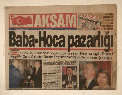 Akşam Gazetesi 13 Eylül 1996 - Baba - Hoca Pazarlığı GZ5445 - 1