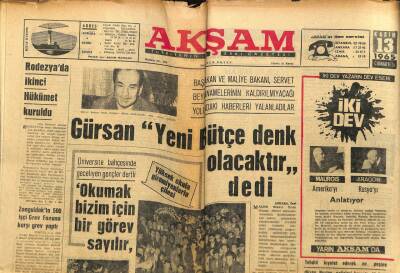 Akşam Gazetesi 13 Kasım 1965 - Almanyadaki İşçiler İçin İlk Kooperatif Kuruldu GZ97801 - 1