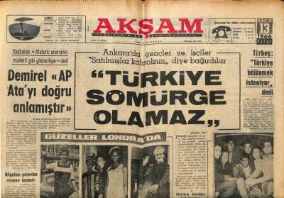 Akşam Gazetesi 13 Kasım 1966 - Ereğli Hisse Senetleri Maksatlı Olarak Sıksık Düşürülüp Toplanıyor GZ92407 - 1