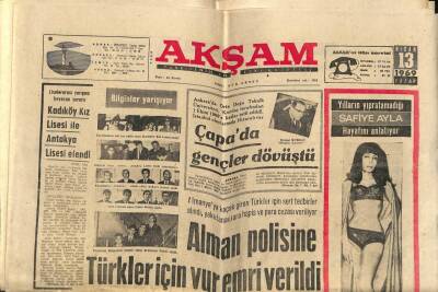 Akşam Gazetesi 13 Nisan 1969 - Kültür Sarayı Aida Ve Çeşmebaşı İle Açıldı GZ60539 - 2