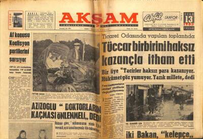 Akşam Gazetesi - 13 Ocak 1963 - Azizoğlu Doktorların Kaçması Önlenmeli Dedi GZ99832 - 1