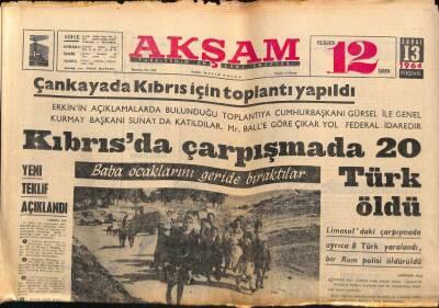 Akşam Gazetesi 13 Şubat 1964 - OXFORDta Türk Dili Öğretilecek - Grev Yapan İşçiler Fabrikayı Kiralıyor GZ92236 - 1