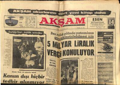 Akşam Gazetesi 14 Ağustos 1966 - Londrada Polisler Katil Avına Çıktı GZ77219 - 1