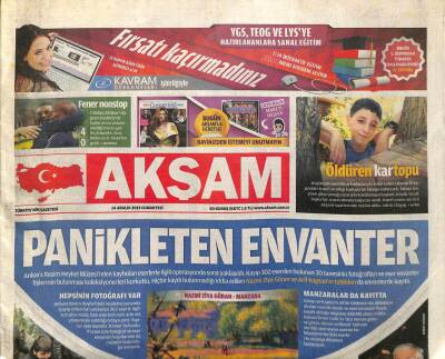Akşam Gazetesi 14 Aralık 2013 - Panikleten Envanter, Yıldırım Harekat GZ107459 - 1