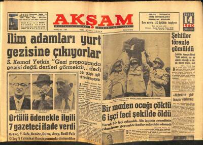 Akşam Gazetesi - 14 Eylül 1960 - İlim Adamları Yurt Gezisine Çıkıyorlar GZ99663 - 1