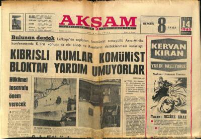 Akşam Gazetesi 14 Eylül 1963 - Muhterem Nur Dün Adliyede Yumruk Attı GZ87921 - 1