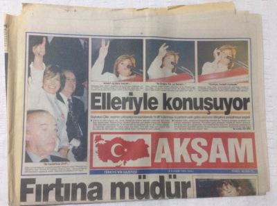 Akşam Gazetesi 14 Kasım 1995 - Fırtına Müdür Harekatı - GZ17473 - 2