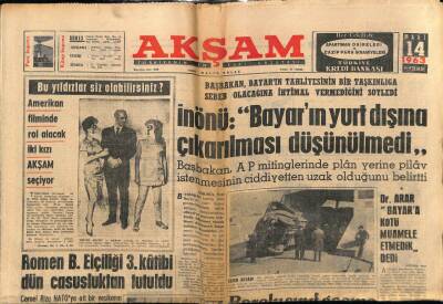 Akşam Gazetesi 14 Mart 1963 - Gençlik İlacı,Gerovital GZ71977 - 1