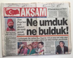 Akşam Gazetesi 14 Mayıs 1996 -Apoyu Ortakları Öldürmek İstiyor GZ6492 - 1