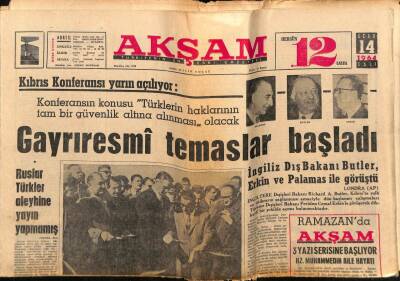 Akşam Gazetesi 14 Ocak 1964 - Kim Novak Herkesten Kaçıyor - Gayrıresmi Temaslar Başladı GZ92224 - 1