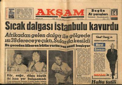 Akşam Gazetesi 14 Temmuz 1962 - İngiliz Kabinesinde 7 Bakan Değiştirildi - Laleli Pasajında Dün 12 Dükkan Yandı GZ92363 - 1