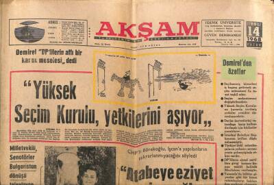 Akşam Gazetesi 14 Temmuz 1968 - Demirel DPlilerin Affı Bir Kanun Meselesi dedi GZ79520 - 1