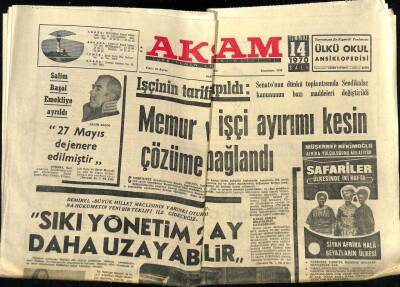 Akşam Gazetesi 14 Temmuz 1970 - Memur İşçi Ayrımı Kesin Çözüme Bağlandı GZ60462 - 2