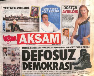 Akşam Gazetesi 14 Temmuz 2013 - İbrahim Tatlısese Saldırı Davasının Gerekçeli Kararı 4 Ay Sonra Açıklandı GZ106795 - 1