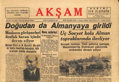 Akşam Gazetesi 15 Ekim 1944 - Stalin Ve Churchill Tiyatro Temsilinde Bulundular GZ71450 - 2