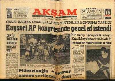 Akşam Gazetesi 15 Ekim 1962 - Yakup Kadri CHPden İstifa Etti GZ60406 - 1