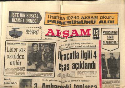 Akşam Gazetesi 15 Ekim 1968 - İhracatla İlgili 4 Esas Açıklandı GZ97797 - 1