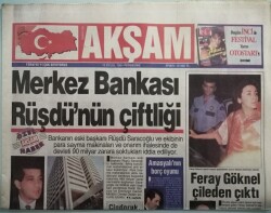 Akşam Gazetesi 15 Eylül 1994 Merkez Bankası Rüşdünün Çiftliği -GZ44656 - 1