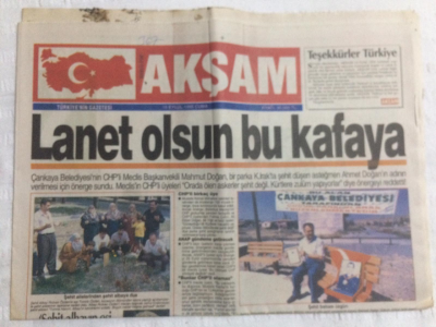 Akşam Gazetesi 15 Eylül 1995 - Lanet Olsun Bu Kafaya - GZ19579 - 1