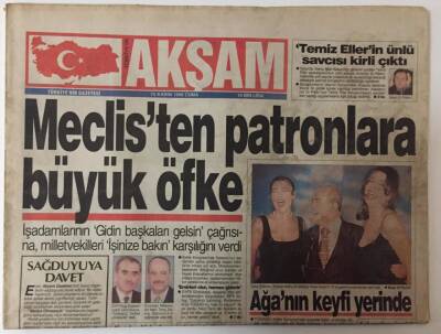Akşam Gazetesi - 15 Kasım 1996 - Meclisten Patronlara Büyük Öfke GZ25451 - 1