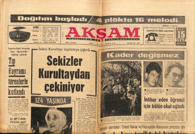 Akşam Gazetesi 15 Mart 1967 - Hukuk Otoriteleri Temel Haklar Ve Hürriyetler Kanununu Protesto Etti GZ92304 - 1