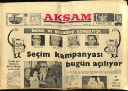 Akşam Gazetesi 15 Mayıs 1966 - İnönü Ve Bölükbaşı Konuşuyor GZ60463 - 2
