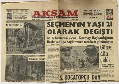 Akşam Gazetesi 15 Nisan 1961 - 250 Kişi Tedavi Altına Alındı GZ60666 - 1