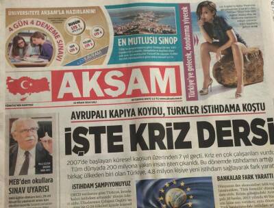 Akşam Gazetesi 15 Nisan 2014-Soruları Çalıp TSKya Sızdılar GZ45089 - 1