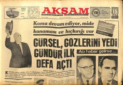 Akşam Gazetesi - 15 Şubat 1966 - Kamil OcakÇok Sert Tedbirler Alınacak GZ99691 - 1