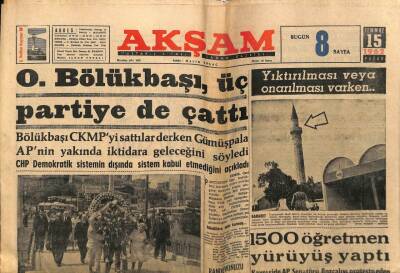 Akşam Gazetesi 15 Temmuz 1962 - Barzaniler Sınırda Bir Köyü Basıp Adam Kaçırmak İstedi GZ71972 - 1