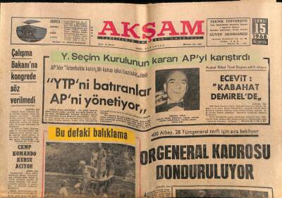 Akşam Gazetesi 15 Temmuz 1968 - Brezilyalı Martha Vacellos Kainat Güzeli Seçildi GZ79522 - 1