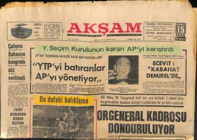Akşam Gazetesi 15 Temmuz 1968 - Milli Basketbolcu Türkay Beşiktaşta Futbol Oynayacak GZ119228 - 1