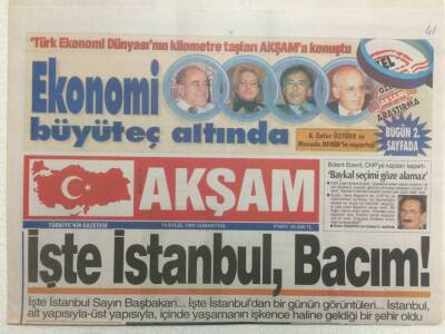 Akşam Gazetesi 16 Eylül 1995 - Demirel El Koydu GZ35914 - 1