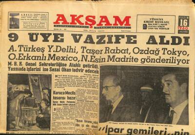 Akşam Gazetesi 16 Kasım 1960 - İpar Gemileri Davası Menderes, Polatkan, Erkmen, Ataman,Zorlu,Ali İpar GZ97589 - 1