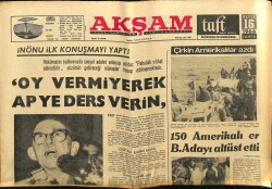 Akşam Gazetesi 16 Mayıs 1966 - 150 Amerikalı Er B. Adayı Altüst Etti GZ60464 - 2