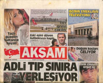 Akşam Gazetesi 16 Mayıs 2013 - Soyut Sanatın Usta İsminden 7 Ayda 2 Rekor GZ106034 - 1
