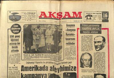 Akşam Gazetesi 16 Nisan 1969 - Amerikada Aleyhimize Kampanya GZ97696 - 1