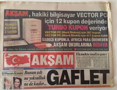 Akşam Gazetesi 16 Nisan 1996 - Ecevetin Irak Planı GZ18491 - 1