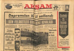 Akşam Gazetesi 16 Ocak 1969 - Depremden 10 İl Sallandı GZ60503 - 1