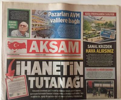 Akşam Gazetesi 16 Ocak 2015 - İhanetin Tutanağı ... GZ28530 - 1