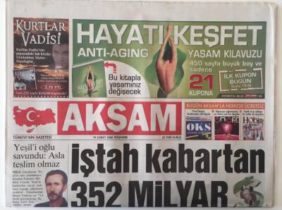 Akşam Gazetesi 16 Şubat 2006 - Tarkan Kibariyeye Bedava Şarkı Verdi Yak Bütün Fotoğrafları GZ20452 - 1