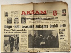 Akşam Gazetesi 16 Temmuz 1963 - On Tonluk Yekpare Mezarda 2 Kafatası Ve Kemikler Bulundu GZ60655 - 1