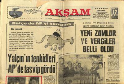 Akşam Gazetesi 17 Aralık 1968 - Fatma Giriki Seyretmek İçin Balkona Saklanmış GZ97819 - 1